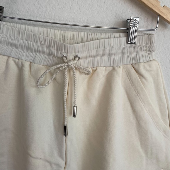 FOR LOVE & LEMONS Cream Light Yellow Morgan Sweat Shorts - Picture 6 of 9